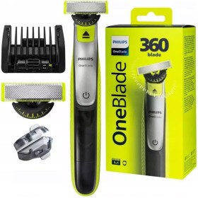 Philips OneBlade 360 Blade - Cortadora de barba eléctrica y afeitadora con cuchilla 360 Innovation QP2734/20