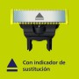 Philips QP215/50 OneBlade Cuchilla de Repuesto, para Recortador de Barba y Maquina de afeitar Hombre, Compatible con todos los