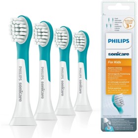 Philips Sonicare for Kids Cabezales de cepillo dental sónico Original Compact para niños a partir de 3 años: paquete de 4