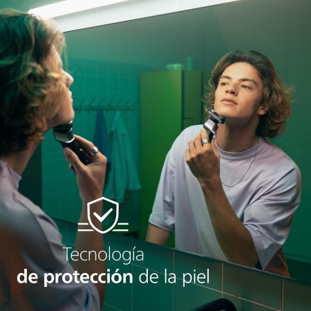Philips Serie X5000 Afeitadora Eléctrica Hombre, Máquina de Afeitar Barba, 27 cuchillas, Cuida la piel, Cabezal flexible 360º,