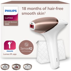Philips Lumea Serie 9000, Depiladora Luz Pulsada, Piel Suave Desde Casa, Con Funda, Accesorios para el Cuerpo, Cara y Zonas de