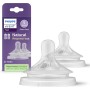 Philips Avent Tetina de biberón Natural Response: 2 tetinas de biberón de flujo 1 para recién nacidos, a partir de 0 meses, sin