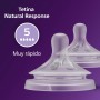 Philips Avent Tetina de biberón Natural Response: 2 tetinas de biberón de flujo 1 para recién nacidos, a partir de 0 meses, sin