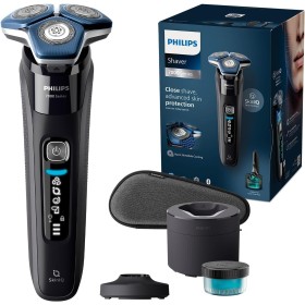 Philips Serie 7000 Afeitadora Eléctrica Hombre, Máquina de Afeitar Barba con Recortadora, 45 cuchillas, 60min de uso, En Seco y