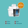 Philips Water Cartuchos de filtro de agua de repuesto Filtración Avanzada, pack de 6 filtros, compatible con Brita, reduce los