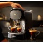 Philips L'Or Barista Original Cafetera de Cápsulas, Negro Piano, Reconocimiento de Cápsula Doble, 1 o 2 Tazas, Bandeja de Goteo