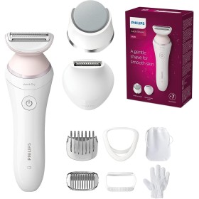 Philips Serie 8000 - Afeitadora de radio con 8 accesorios en juego de guante de pedicura, lima de pedicura (modelo BRL176/00)