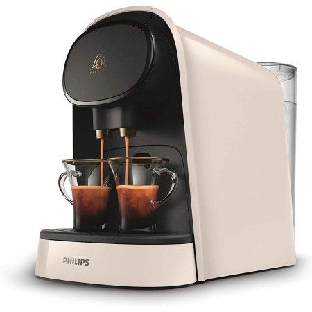 Philips L'Or Barista Original Cafetera de Cápsulas, Negro Piano, Reconocimiento de Cápsula Doble, 1 o 2 Tazas, Bandeja de Goteo