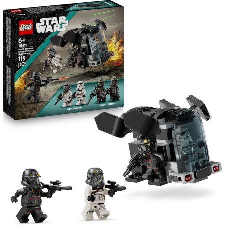 LEGO Star Wars 75412 Pack de Combate: Soldado de la Muerte y Soldado de la Noche - Nave de Descenso de Juguete y 4 Minifiguras