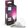 Philips Hue - Bombilla LED Inteligente, E14, Esférica pequeña, Luz cálida regulable, 5.7W 470 Lumens, Compatible con Alexa y
