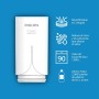 Philips Filtro de agua Ontap MICROFILTRACIÓN con PANTALLA DIGITAL y 3 cartuchos de repuesto, filtra sedimentos, cloro y otras