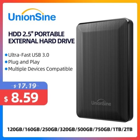 Unidad dura externa Unionsine HDD 1TB 250GB 320GB 500GB 750GB 2TB port