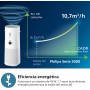 Philips Purificador de aire y humidificador 2 en 1 Serie 3000, 131 m2, filtro NanoProtect HEPA y carbón activo que elimina el