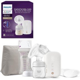 Philips Avent extractor de leche eléctrico sencillo, potencia hospitalaria, motor recargable y silencioso para una experiencia