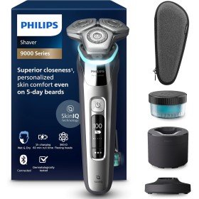 Philips Serie 9000 Afeitadora Eléctrica Hombre, Máquina de Afeitar Barba con Recortadora, 72 cuchillas, 60min de uso, En Seco y