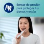Philips Sonicare 3100, cepillo dental eléctrico, cepillo dental sónico, sensor de presión y temporizador, rosa chicle y negro,
