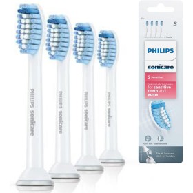 Philips Sonicare Cabezales Originales S Sensitive Standard para Cepillo de Dientes Eléctrico Sónico – Paquete de 4 unidades en