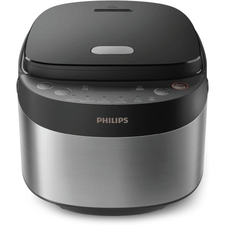 Philips Arrocera Serie 3000 - Compacta 0,85 l, 8 menús automáticos, olla antiadherente de 4 capas, cocción rápida en 30 minutos,