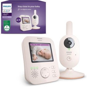 Philips Avent Vigilabebés con Vídeo: Certificado DEKRA, Privado y Seguro con Cámara y Audio, con Pantalla de 2,8", Zoom 2X,