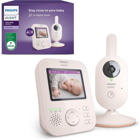 Philips Avent Vigilabebés con Vídeo: Certificado DEKRA, Privado y Seguro con Cámara y Audio, con Pantalla de 2,8", Zoom 2X,