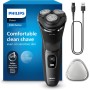 Philips Serie 3000 Afeitadora Eléctrica Hombre, Máquina de Afeitar Barba con Cortapatillas, 27 cuchillas, Cuida la piel, 60min