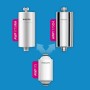 Filtro de ducha en línea Philips Water, 1 cartucho incluido, capacidad de filtración hasta 50 000 L, color cromado, reduce el