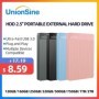 UnionSine HDD 2,5 "2/6 Uds disco duro externo portátil 250GB/500GB/1TB