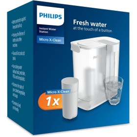 Philips Water Filtro de agua instantáneo + 1 cartucho de repuesto, Filtración Avanzada, recargable por USB-C, filtra CLORO,