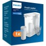 Philips Water Filtro de agua instantáneo + 1 cartucho de repuesto, Filtración Avanzada, recargable por USB-C, filtra CLORO,