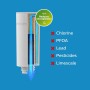 Philips Water Filtro de agua instantáneo + 1 cartucho de repuesto, Filtración Avanzada, recargable por USB-C, filtra CLORO,