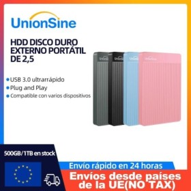 UnionSine HDD 2,5 "disco duro externo portátil 2tb/1tb/500gb/750gb mem