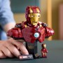 LEGO Marvel Busto de Iron Man MK4 - Maqueta para Adultos de Superhéroe con Minifigura de Tony Stark, Cañones de Hombros y Cabeza