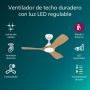 Philips Ventilador de techo Olas, 3 aspas 42´, luz LED de 24W, motor DC, rango de temperatura de color (3000K-4300K-6500K) con