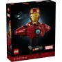 LEGO Marvel Busto de Iron Man MK4 - Maqueta para Adultos de Superhéroe con Minifigura de Tony Stark, Cañones de Hombros y Cabeza