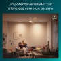 Philips Ventilador de techo Olas, 3 aspas 42´, luz LED de 24W, motor DC, rango de temperatura de color (3000K-4300K-6500K) con