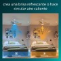 Philips Ventilador de techo Olas, 3 aspas 42´, luz LED de 24W, motor DC, rango de temperatura de color (3000K-4300K-6500K) con