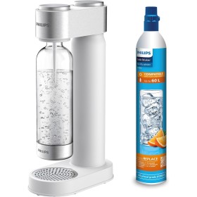 Philips Water Solutions GoZero Sparkling Water Maker Sifón, máquina para Hacer Soda, 1 Litro, plástico, Blanco (White)
