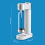 Philips Water Solutions GoZero Sparkling Water Maker Sifón, máquina para Hacer Soda, 1 Litro, plástico, Blanco (White)