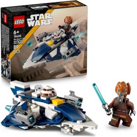 LEGO Star Wars 75400 Microfighter: Caza Estelar Jedi de Plo Koon - Nave de Juguete con 2 Cañones Que Disparan - Minifigura con