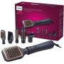 Philips Moldeador de Pelo Serie 7000, Iónico, 1000w de Potencia, 2 accesorios, Cerdas Naturales, BHA710/00, Blanco
