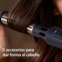 Philips Moldeador de Pelo Serie 7000, Iónico, 1000w de Potencia, 2 accesorios, Cerdas Naturales, BHA710/00, Blanco