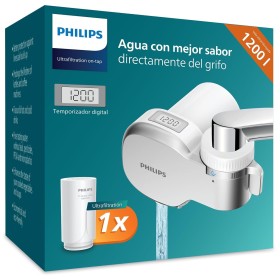 Philips Water Filtro de Grifo AWP3756P1/10, ULTRAFILTRACIÓN con PANTALLA DIGITAL, capacidad de filtración de 1200 L, reduce