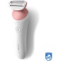 Philips Afeitadora de Mujer Serie 6000, 6 accesorios, Incluye Perfilador Bikini, Guante Exfoliante, Peine Guia y Cepillo de