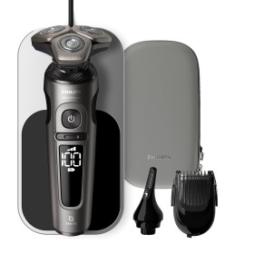 Philips Serie 9000 Prestige Afeitadora Eléctrica Hombre, Máquina de Afeitar Barba con Barbero, 72 cuchillas, 60min de uso, En