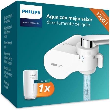 Filtro de Grifo Philips AWP3754/10 ULTRAFILTRACIÓN, reduce cloro, plomo, microplásticos, bacterias, capacidad de filtración de