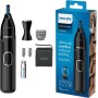 Recortador de nariz, orejas y cejas Philips Series NT5650/16 5000 que funciona con pilas, negro (paquete de 1), Unisex adultos