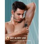 Afeitadora Corporal Masculina, 3 en 1 Depiladora Corporal Hombre, Maquina Depilar Hombre para Axilas, Pecho y Pierna, Base