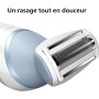 Philips Afeitadora de Mujer Serie 8000, 5 accesorios, Incluye Depiladora Facial, Guante Exfoliante, Peine Guia y Cepillo de