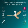 Philips Ventilador de techo Olas, 3 aspas 52´, luz LED de 24W, motor DC, temperatura de color regulable (3000K-4300K-6500K),