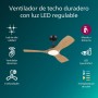 Philips Ventilador de techo Olas, 3 aspas 52´, luz LED de 24W, motor DC, temperatura de color regulable (3000K-4300K-6500K),